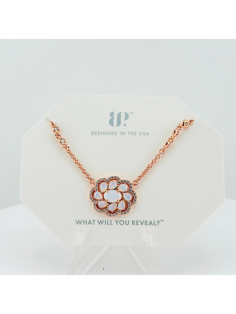 Bomb Party "The Carter Necklace" Moonstone on Rose Gold NK61098